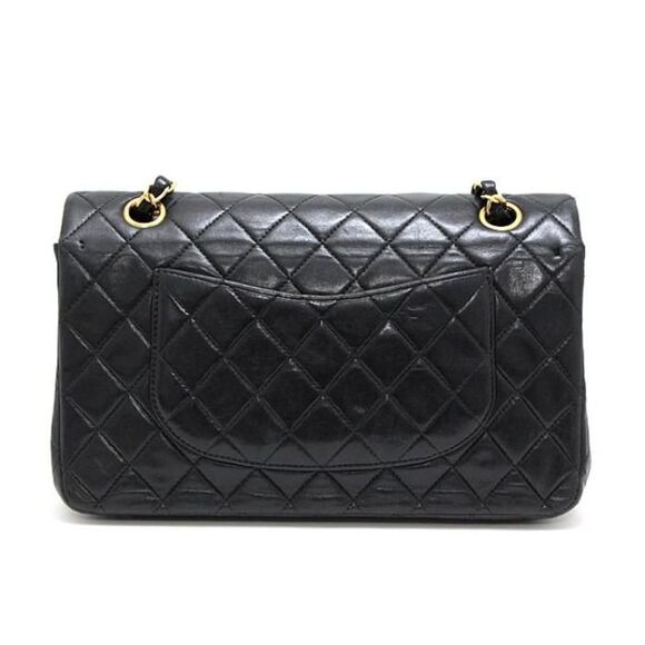 Chanel Matelasse 25 Chain Shoulder Bag W Flap Lamb Black - Picture 3 of 7